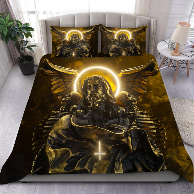 Angel & Demon Skull Art Bedding Set HAC200602-NM-Bedding Set-NM-Twin-Vibe Cosy™