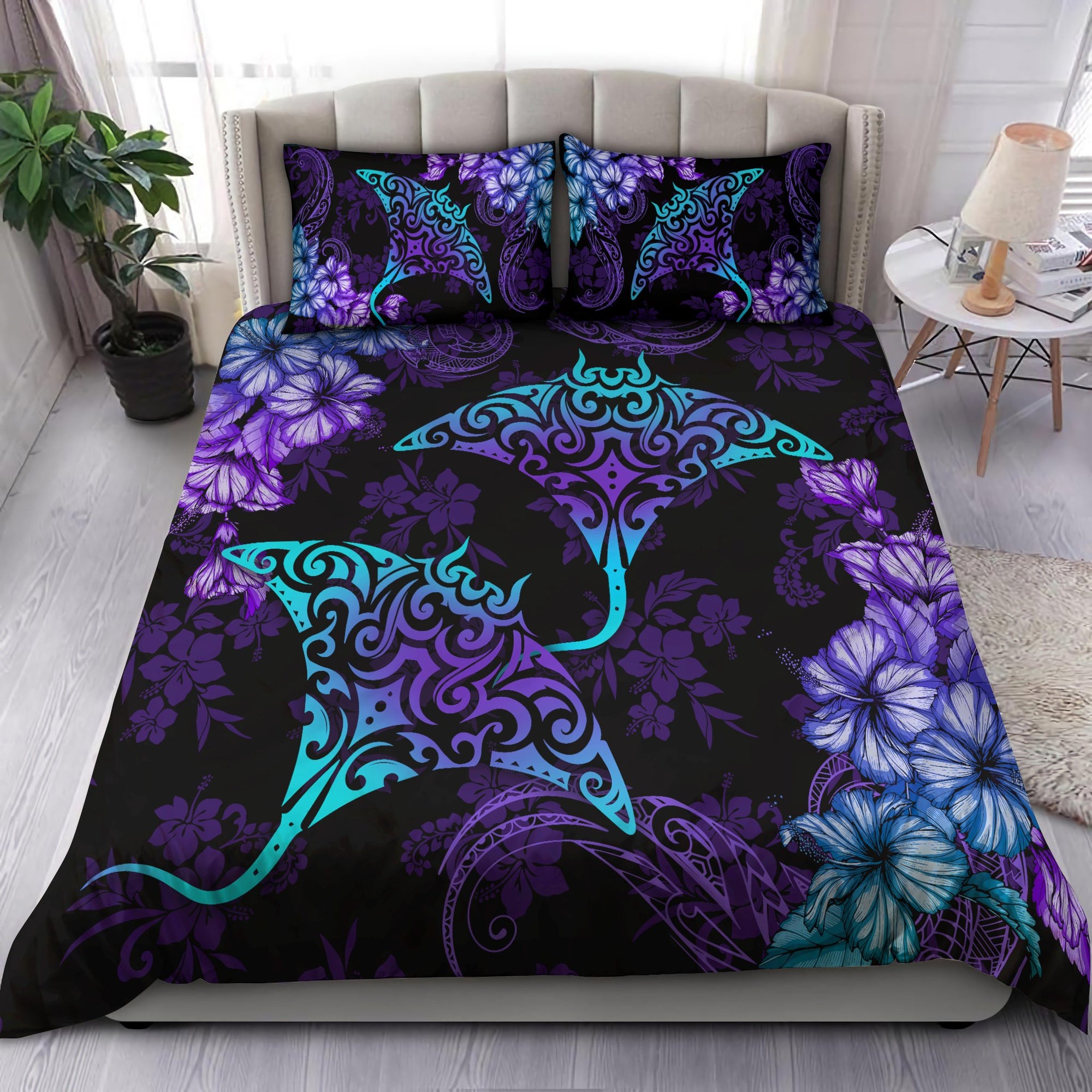 Beautiful Ray Hibiscus Hawaii Bedding Set