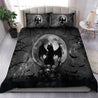 Black Cat and Skull Halloween bedding set DL082120