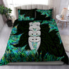 Hei Taiaha Maori Warriors Silver Fern Paua Shell Bedding set