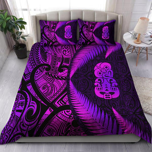 Aotearoa Bedding Set Manaia Silver Fern Purple TR1307202