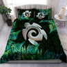 Koru Horu Turtle Silver Fern Paua Shell Maori Bedding set