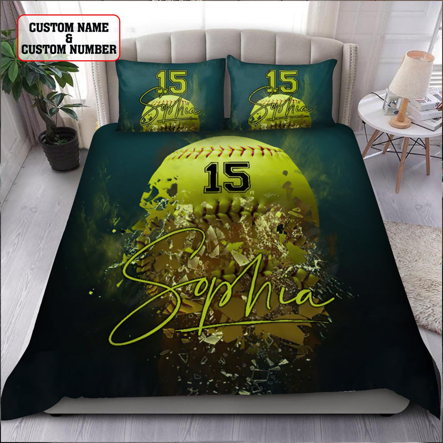 Softball custom bedding set AM092023