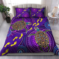 Aboriginal Purple Turtles Bedding Set, Australia Indigenous Painting Art Bedding Set-Bedding Set-Huyencass-Twin-Vibe Cosy™