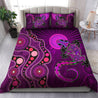 Aboriginal Australia Indigenous Purple The Lizard and The Sun Bedding Set TR3006204