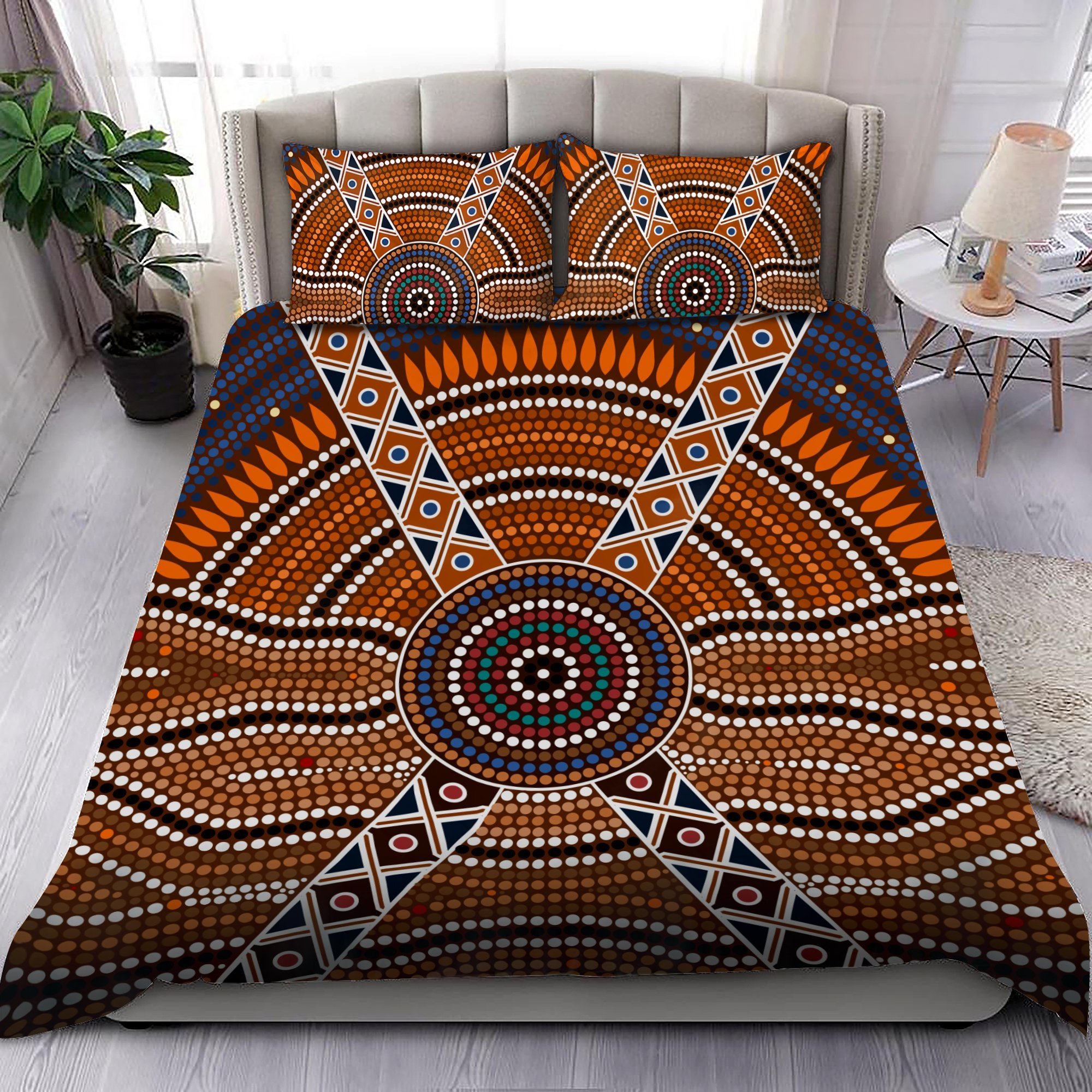 Aboriginal Bedding Set, Australia Indigenous Painting Art Bedding Set TR1906201-Bedding Set-Huyencass-US Twin-Vibe Cosy™