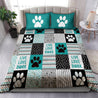 Dog blue live love bark bedding set HG9401