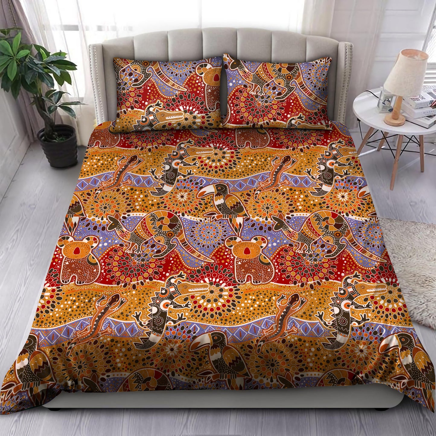 Aboriginal Bedding Set, Australia Indigenous Animals Art Bedding Set TR2506201-Bedding Set-Huyencass-US Twin-Vibe Cosy™