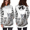 White Tiger Mom And Son Hoodie Dress Blanket MH2108201-TQH