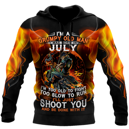 Old man with a gun MH2505201-Apparel-ML-Hoodie-S-Vibe Cosy™