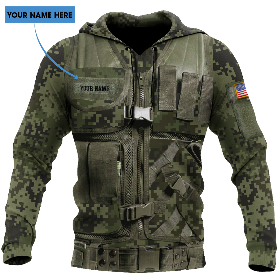 Custom America armor 3d hoodie shirt for men and women HG62100-Apparel-HG-Zip hoodie-S-Vibe Cosy™