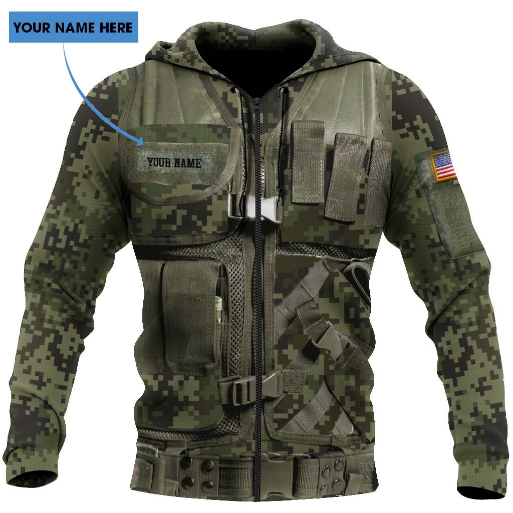 Custom America armor 3d hoodie shirt for men and women HG62100-Apparel-HG-Zip hoodie-S-Vibe Cosy™