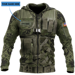 Custom America armor 3d hoodie shirt for men and women HG62100-Apparel-HG-Zip hoodie-S-Vibe Cosy™