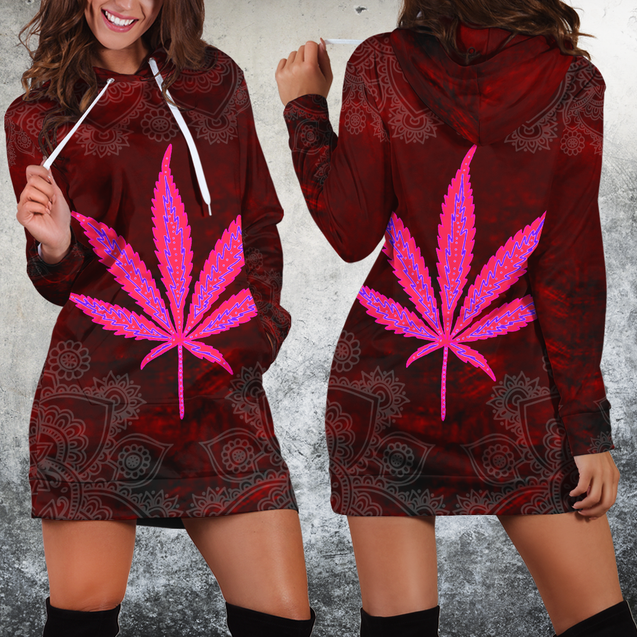 Hippie Red 3D All Over Printed Hoodie Shirt by SUN HAC300301-Apparel-SUN-Hoodie Dress-S-Vibe Cosy™