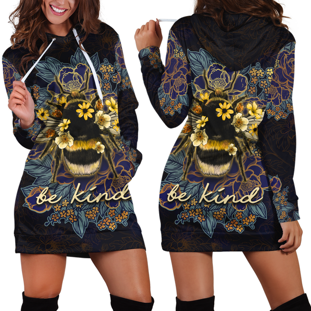 Beautiful Bee Art 3D All Over Printed Shirts For Men And Women Pi270506-Apparel-MP-Hoodie Dress-S-Vibe Cosy™