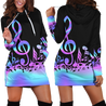 Purple Music Notes 3D All Over Printes-Apparel-HP Arts-Hoodie Dress-S-Vibe Cosy™