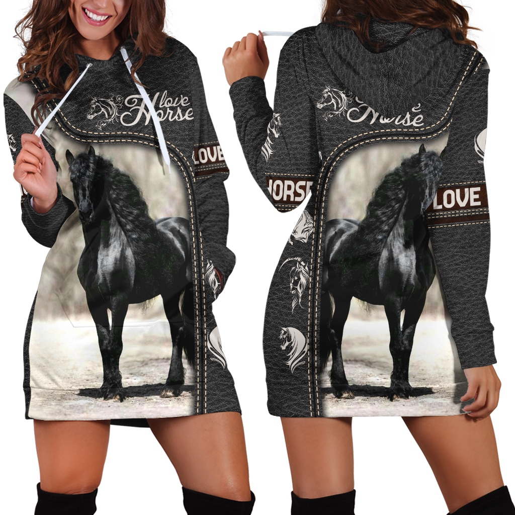 Love Horse 3D All Over Printed Shirts TA040401-Apparel-TA-Hoodie Dress-S-Vibe Cosy™