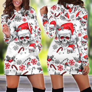 Christmas Skull Hoodie And Hoodie Dress Pi12092001