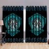 Vikings - Yggdrasil Ravens Rune Thermal Grommet Window Curtains-Curtains-HP Arts-52'' x 63''-Vibe Cosy™