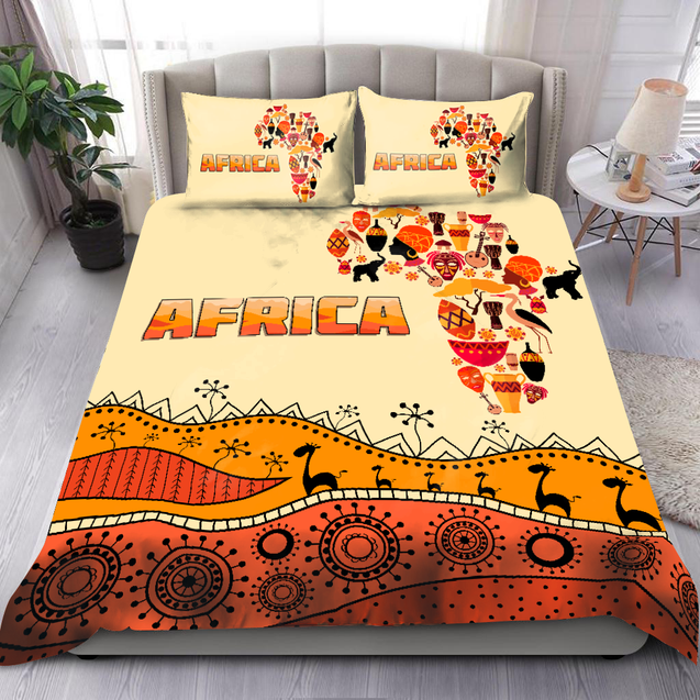 African Map Bedding Set-ML-ML-US Twin-Vibe Cosy™