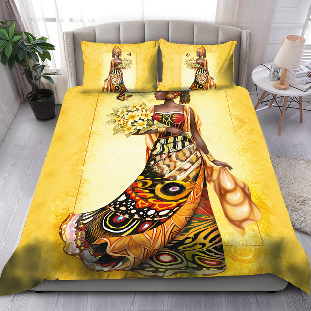 Beautiful African Girl And Flower Bedding Set-ML-ML-US Twin-Vibe Cosy™