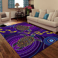 Aboriginal Purple Turtles Australia Indigenous Painting Art Rug