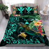 Turtles Kanaka Maoli Polynesian Plumeria Banana Leaves Hawaiian Bedding Set JJ23062021-Quilt-SUN-King-Vibe Cosy™