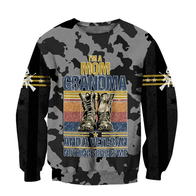 I'm a Mom Grandma and a veteran 3d all over printed shirts for men and women MH190520S-Apparel-Huyencass-Sweat Shirt-S-Vibe Cosy™