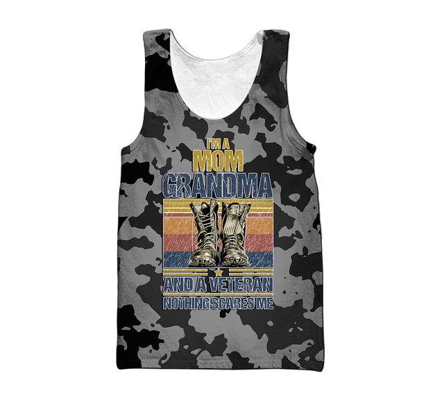 I'm a Mom Grandma and a veteran 3d all over printed shirts for men and women MH190520S-Apparel-Huyencass-Tank Top-S-Vibe Cosy™