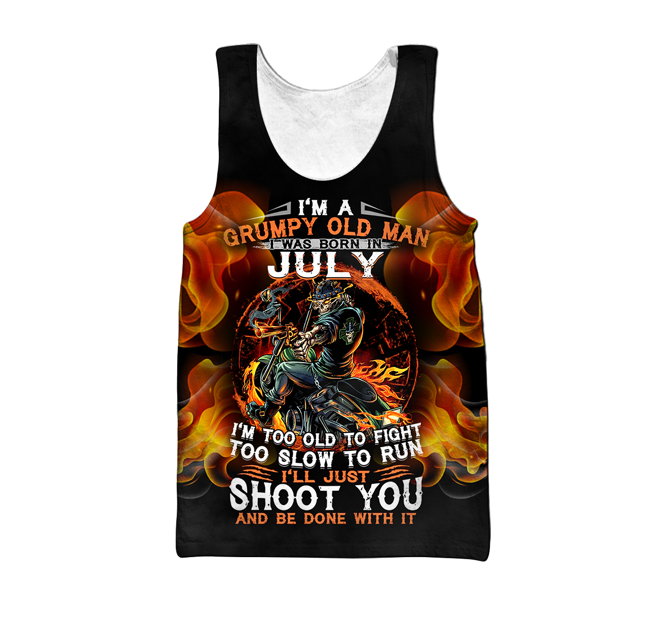 Old man with a gun MH2505201-Apparel-ML-Tank Top-S-Vibe Cosy™