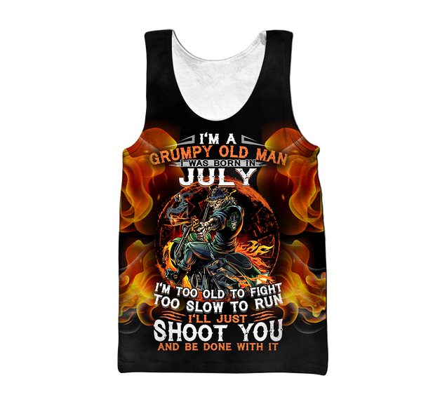 Old man with a gun MH2505201-Apparel-ML-Tank Top-S-Vibe Cosy™