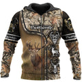 Camo Caribou Deer Hunting Hoodie Sweatshirt T-Shirt NM-Apparel-NM-Zip-Hoodie-S-Vibe Cosy™