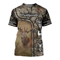 Camo Caribou Deer Hunting Hoodie Sweatshirt T-Shirt NM-Apparel-NM-T-Shirt-S-Vibe Cosy™