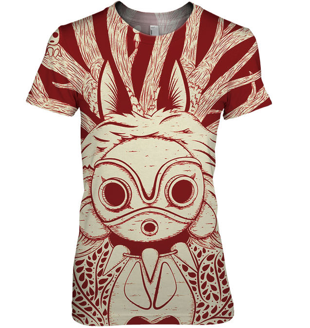 Mononoke-ghibli-HbArts-T-Shirt-S-Vibe Cosy™