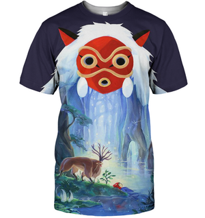 3D All Over Print Mononoke 20 Shirt-Apparel-HbArts-T-Shirt-S-Vibe Cosy™