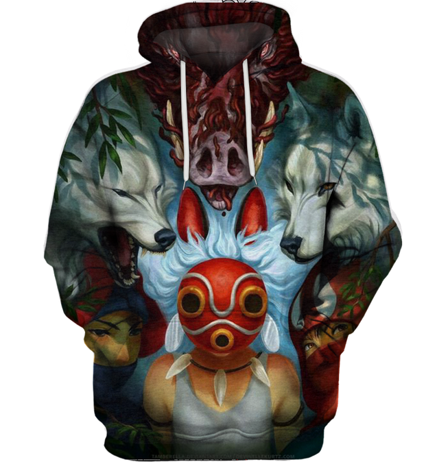 3D All Over Print Mononoke 07 Shirt-Apparel-HbArts-Hoodie-S-Vibe Cosy™