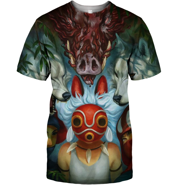 3D All Over Print Mononoke 07 Shirt-Apparel-HbArts-T-Shirt-S-Vibe Cosy™