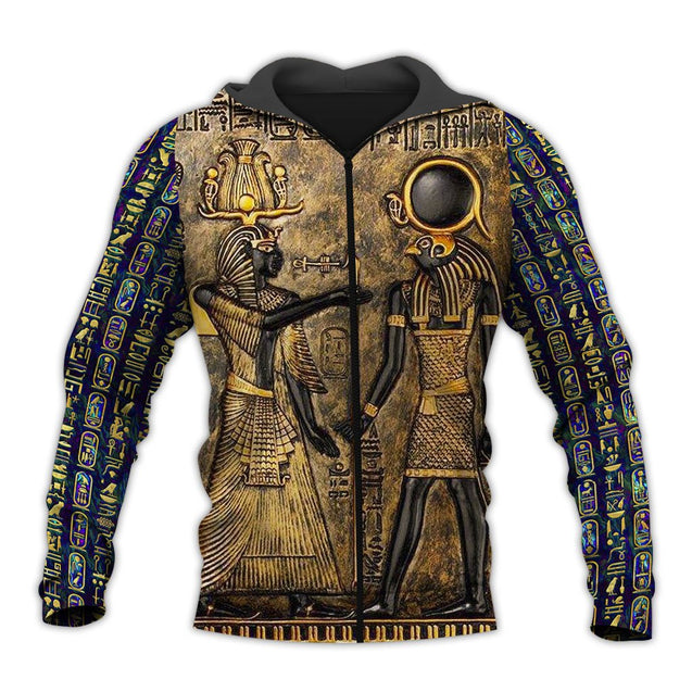 Ancient Egypt Wallpaper 3d All Over Printed Hoodie MP030307-Apparel-MP-Zipped Hoodie-S-Vibe Cosy™