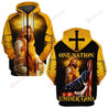 One Nation Under God Jesus Cross Yellow 3D All Over Printed Shirt MP030401-Apparel-MP-Zip-up Hoodie-S-Vibe Cosy™