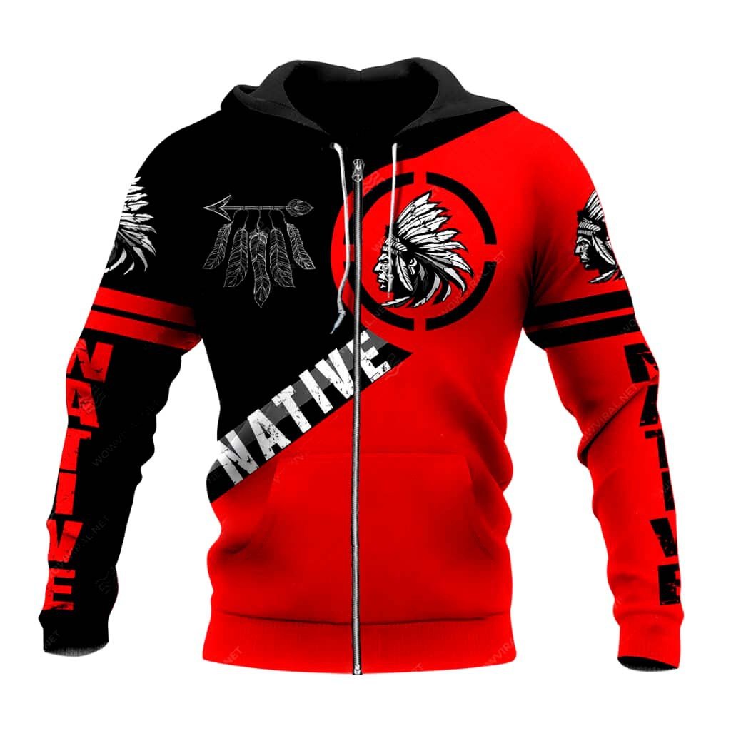 Native American 3D All Over Printed Shirt Hoodie MP100201-Apparel-MP-zip-up hoodie-S-Vibe Cosy™
