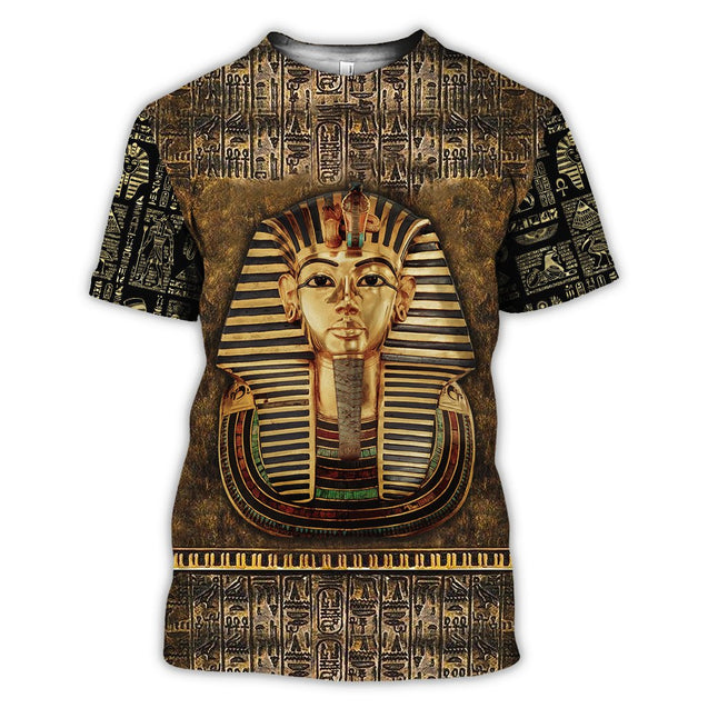 Ancient Egypt Tutankhamun 3D All Over Printed Shirt Hoodie For Men And Women MP1002-Apparel-MP-T-Shirt-S-Vibe Cosy™