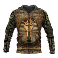 Ancient Egypt Tutankhamun 3D All Over Printed Shirt Hoodie For Men And Women MP1002-Apparel-MP-Zipped Hoodie-S-Vibe Cosy™