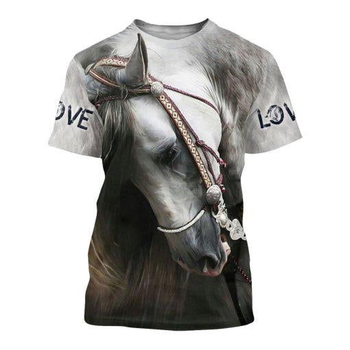 Beautiful Horse 3D All Over Printed Shirts For Men And Women MP130406-Apparel-MP-T-Shirt-S-Vibe Cosy™