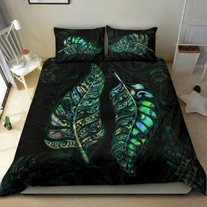 New Zealand Silver Fern Couple Bedding Set Paua Shell MP13072012