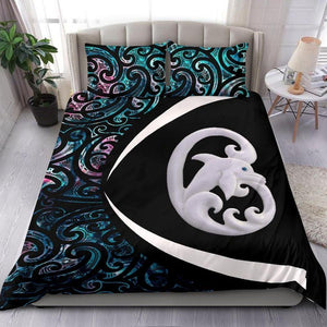 New Zealand Maori Manaia Paua Shell Bedding Set - Circle Style MP15072001