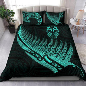 Tiki Silver Tattoo Bedding Set - Turquoise MP16072002