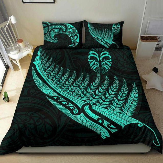 Tiki Silver Tattoo Bedding Set - Turquoise MP16072002