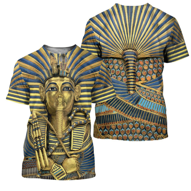 Ancient Egypt Tutankhamun 3D All Over Printed Shirt Hoodie For Men And Women MP18021-Apparel-MP-T-Shirt-S-Vibe Cosy™