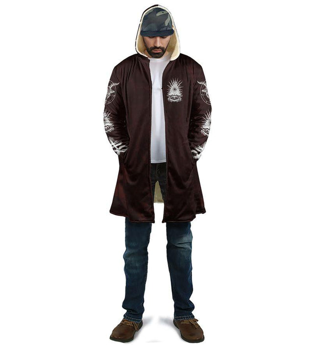 Satanic Tribal 3D All Over Printed Hooded Coat MP180301-Apparel-MP-Coat-S-Vibe Cosy™