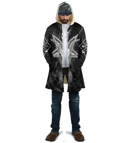 Satanic Tribal 3D All Over Printed Hooded Coat MP180304-Apparel-MP-Coat-S-Vibe Cosy™